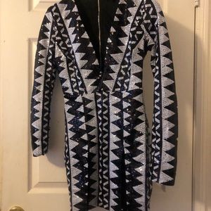 Cocktail dress with slits